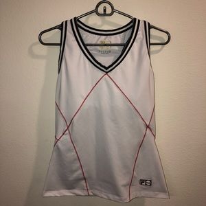 Fila 1911-2011 white and red tank top
